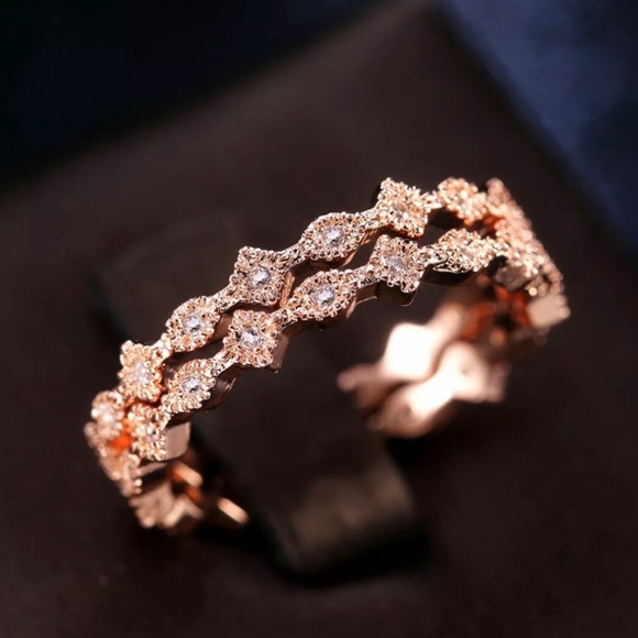 NWT White Sapphire Stackable Rings - Picture 2 of 6